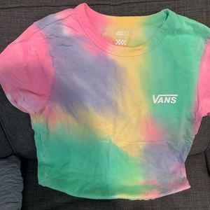 Vans tie dye crop tee